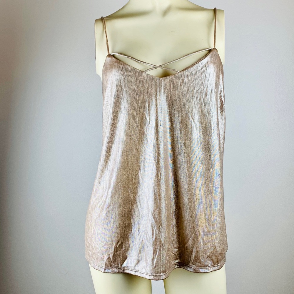 Love Fire Gold Metallic Camisole.
